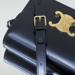 Replica Celine Triomphe Mini Black - elite superclone designer purse