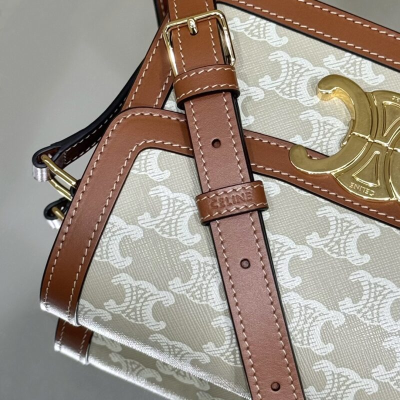 Replica Celine Triomphe Mini White - high-end fake designer purse