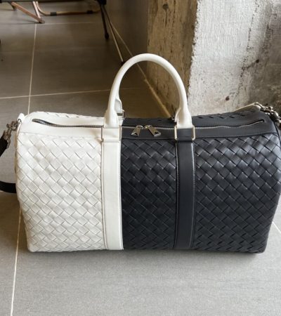 Replica Bottega Veneta Travel Bag Black White - premium-grade designer purse dupe
