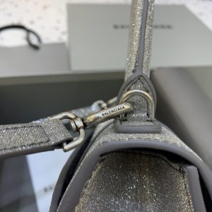 Replica Balenciaga Hourglass Silver - top-tier luxury replica shoulder bag