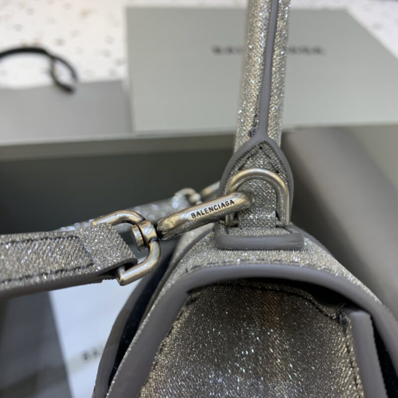 Replica Balenciaga Hourglass Silver - top-tier luxury replica shoulder bag
