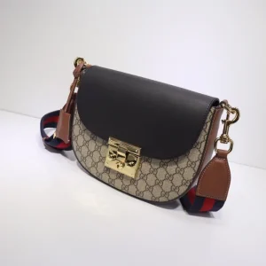 Replica GUCCI Supreme Monogram Web Medium Padlock Messenger Shoulder Bag - elite superclone designer purse