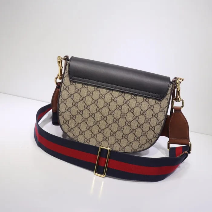 Replica GUCCI Supreme Monogram Web Medium Padlock Messenger Shoulder Bag - premium-grade designer purse dupe