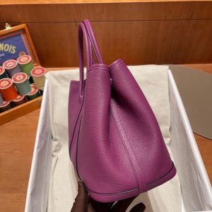 Replica Hermes Garden Party 30cm Purple - top-rated replica designer bag