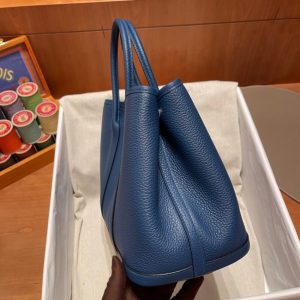 Replica Hermes Garden Party 30cm Ocean Blue - high-end fake designer purse