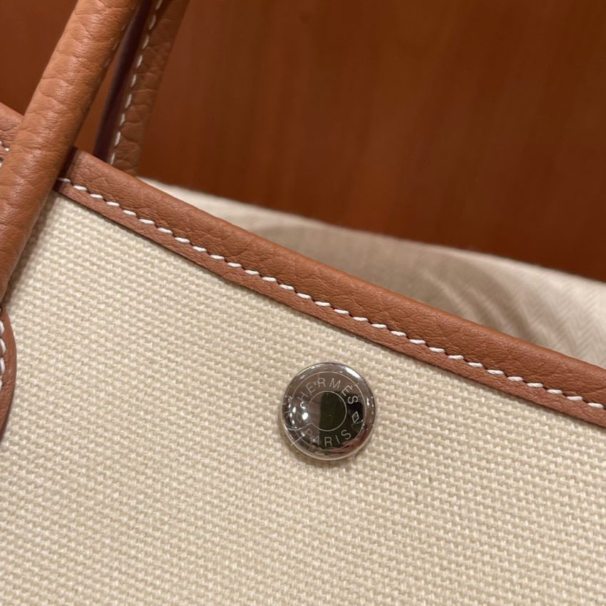 Replica Hermes Garden Party 30cm Beige Canvas - high-quality designer bag clone