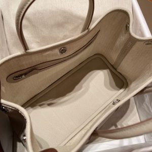 Replica Hermes Garden Party 30cm Clacier White - top-rated replica designer bag
