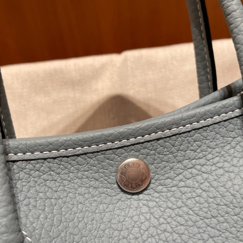 Replica Hermes Garden Party 30cm Azure Ciel - top-tier luxury replica shoulder bag