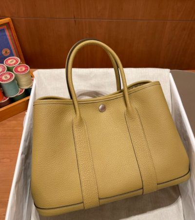 Replica Hermes Garden Party 30cm Cardamon Grey - near-authentic luxury replica handbag