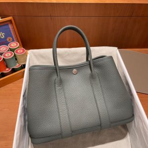 Replica Hermes Garden Party 30cm Vert Amande - authentic-look luxury purse replica