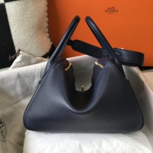 Replica Hermes Lindy Sapphire Blue - premium 1:1 fake handbag model