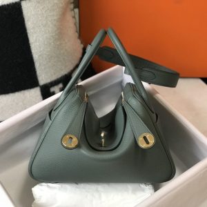 Replica Hermes Lindy Almond Green - high-quality designer bag clone