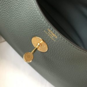 Replica Hermes Lindy Almond Green - elite superclone designer purse