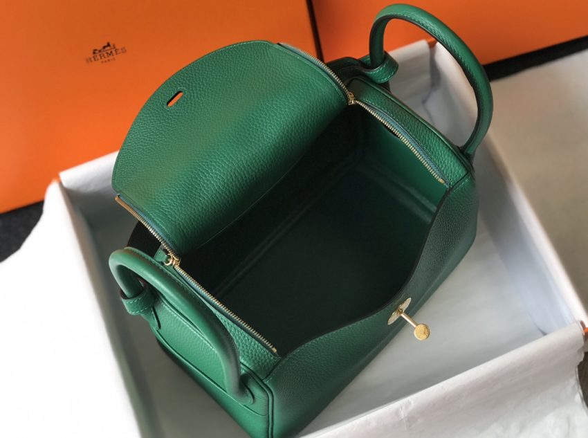 Replica Hermes Lindy Emerald - near-authentic luxury replica handbag