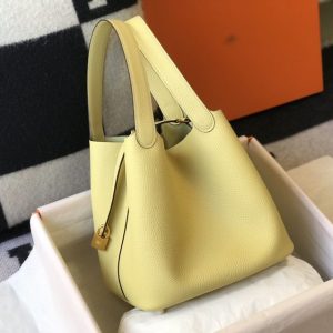 Replica Hermes Picotin Lock Yellow - near-authentic luxury replica handbag