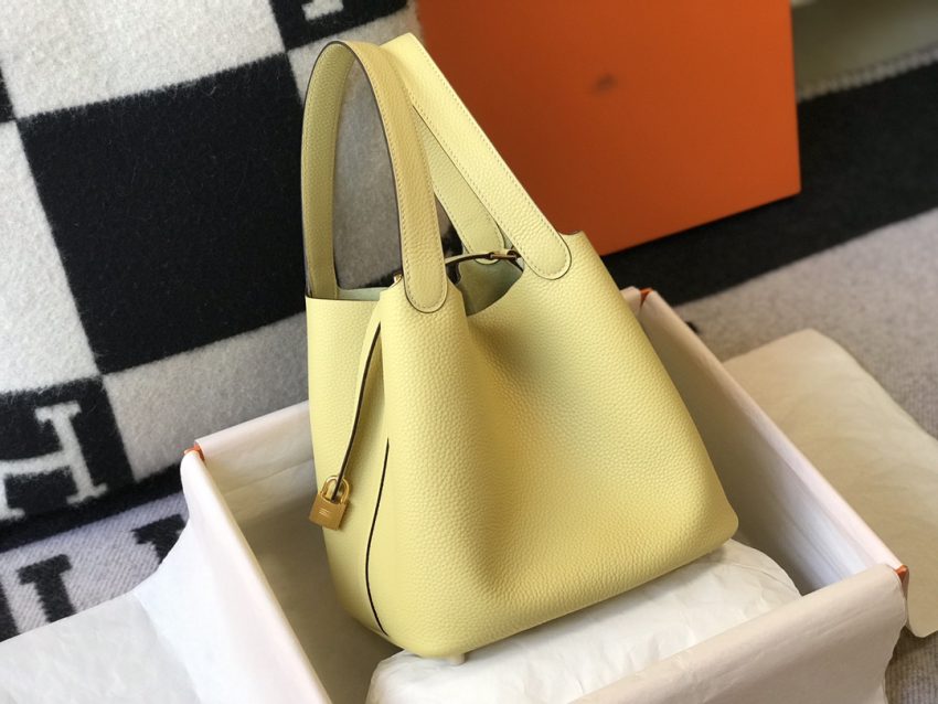 Replica Hermes Picotin Lock Yellow - near-authentic luxury replica handbag