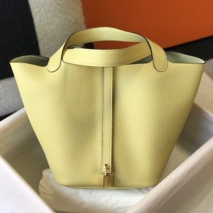 Replica Hermes Picotin Lock Yellow - near-authentic luxury replica handbag