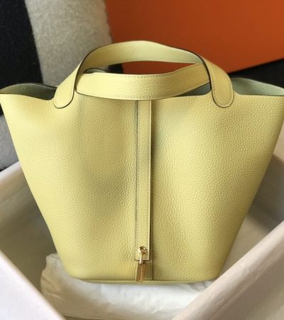 Replica Hermes Picotin Lock Yellow - near-authentic luxury replica handbag