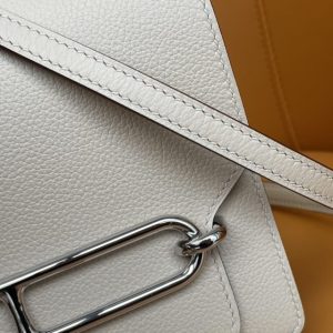 Replica Hermes Sac Roulis White - realistic designer-inspired fake bag