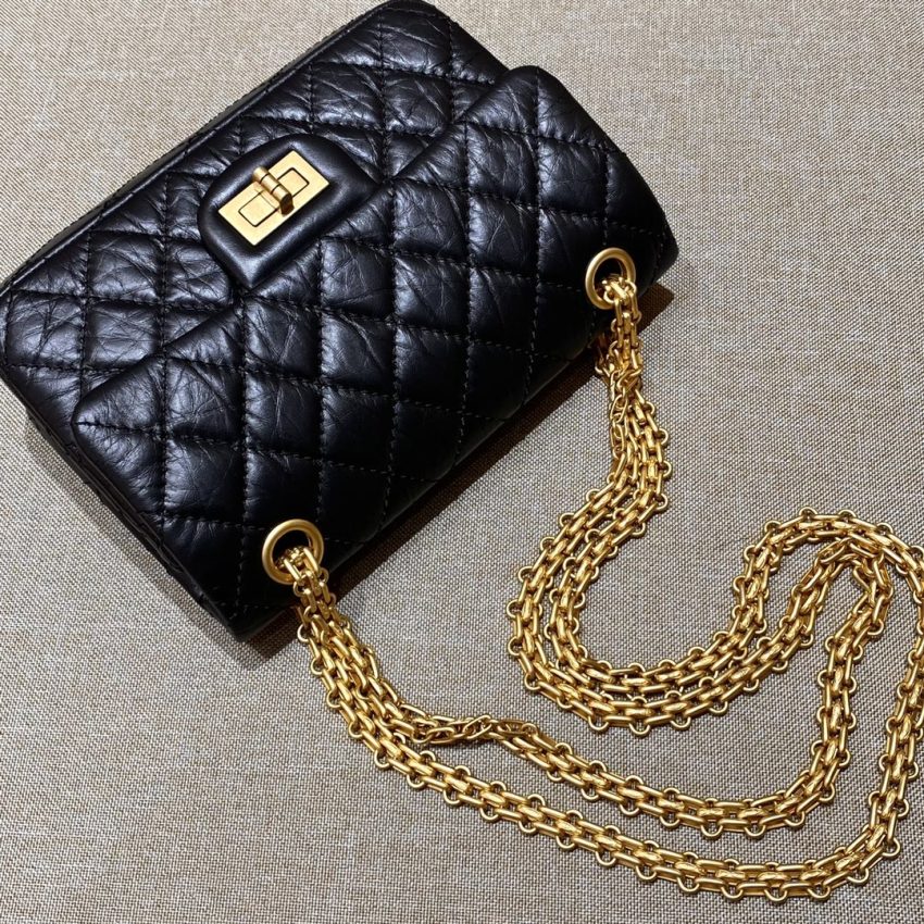Replica CHANEL 2.55 Mini Bag Black - top-tier luxury replica shoulder bag