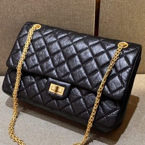 Replica CHANEL 2.55 Bag Black - best quality luxury bag dupe