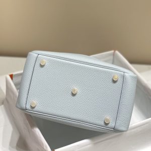 Replica Hermes Lindy Grail Blue - top-tier luxury replica shoulder bag