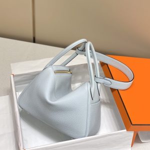 Replica Hermes Lindy Grail Blue - authentic-look luxury purse replica
