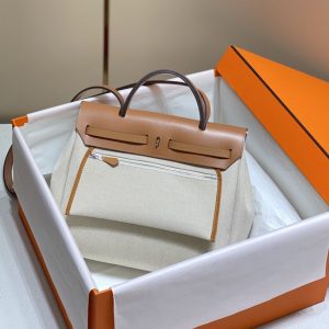 Replica Hermes Herbag 31cm Brown Horse - high-quality designer bag clone