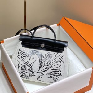 Replica Hermes Herbag 31cm Black Horse - top-rated replica designer bag