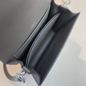 Replica Hermes Sac Roulis Grey - near-authentic luxury replica handbag