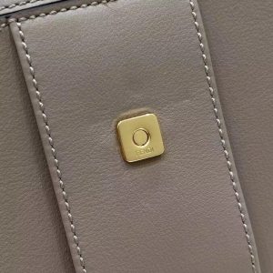 Replica Fendi Peekaboo With Patch Pocket Beige - 1:1 designer replica handbag