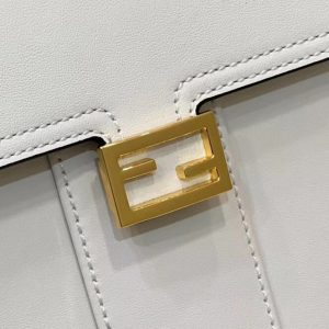 Replica Fendi Peekaboo With Patch Pocket White - authentic-look luxury purse replica