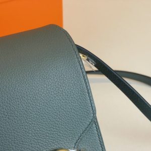 Replica Hermes Sac Roulis Almond Green - top-tier luxury replica shoulder bag