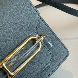 Replica Hermes Sac Roulis Almond Green - premium 1:1 fake handbag model