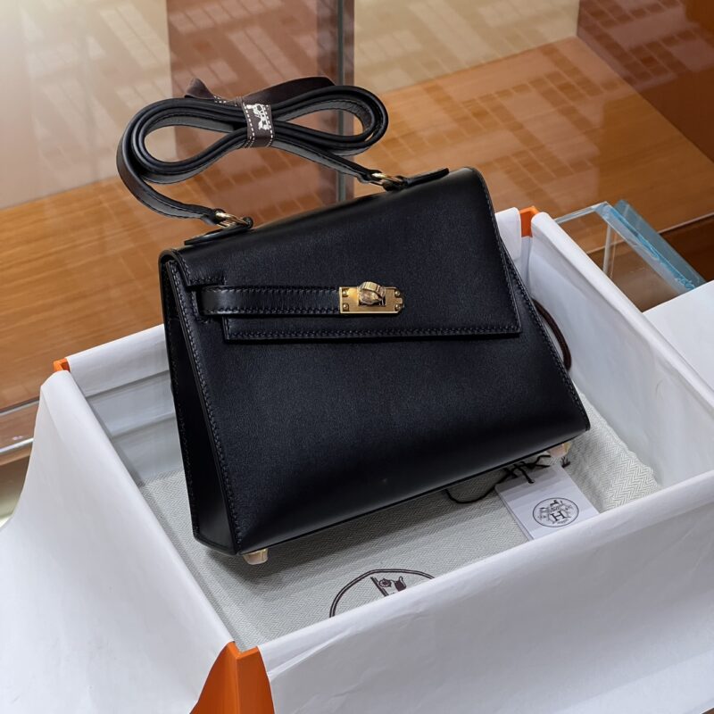 Replica Hermes Kelly Desordre Black - top-rated replica designer bag
