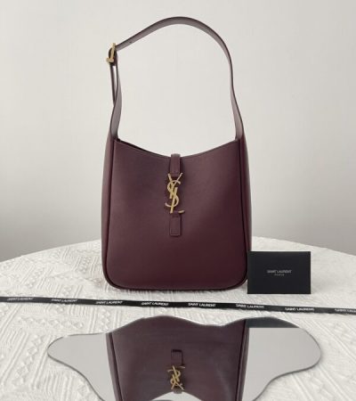Replica YSL LE 5 A 7 Small Bordeaux - authentic-look luxury purse replica