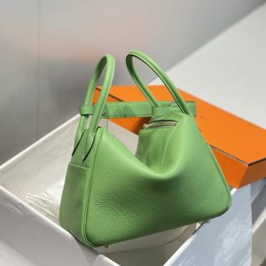 Replica Hermes Lindy Light Green - authentic-look luxury purse replica