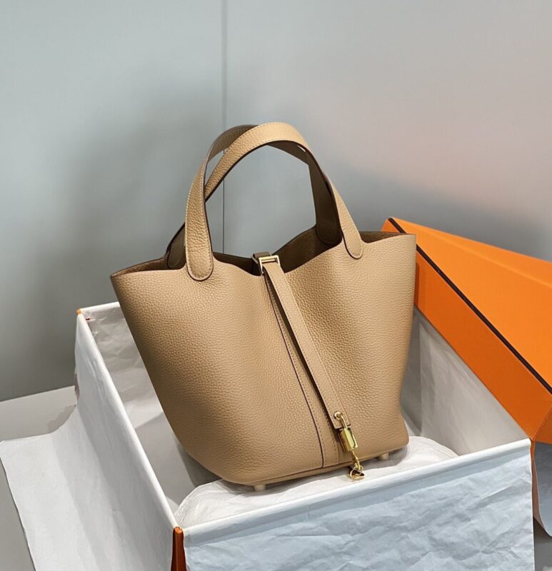 Replica Hermes Picotin Lock Milk Tea - top-tier luxury replica shoulder bag