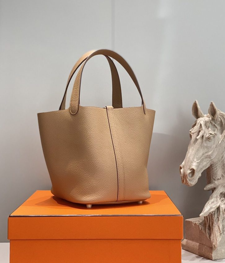 Replica Hermes Picotin Lock Milk Tea - top-tier luxury replica shoulder bag