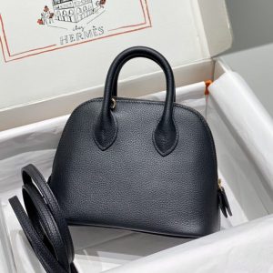 Replica Hermes Mini Bolide - Black - high-quality designer bag clone
