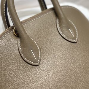 Replica Hermes Mini Bolide - Elephant Gray - best quality luxury bag dupe