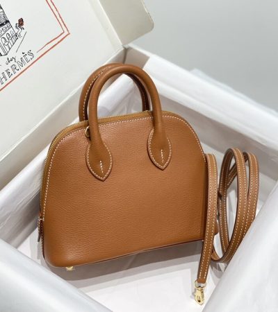 Replica Hermes Mini Bolide - Brown - best-selling designer handbag dupe