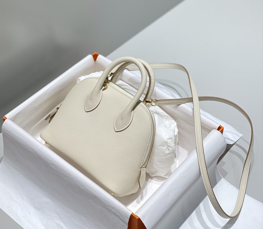 Replica Hermes Mini Bolide - White - premium 1:1 fake handbag model