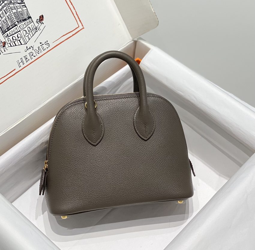 Replica Hermes Mini Bolide -Tin Gray - best-selling designer handbag dupe