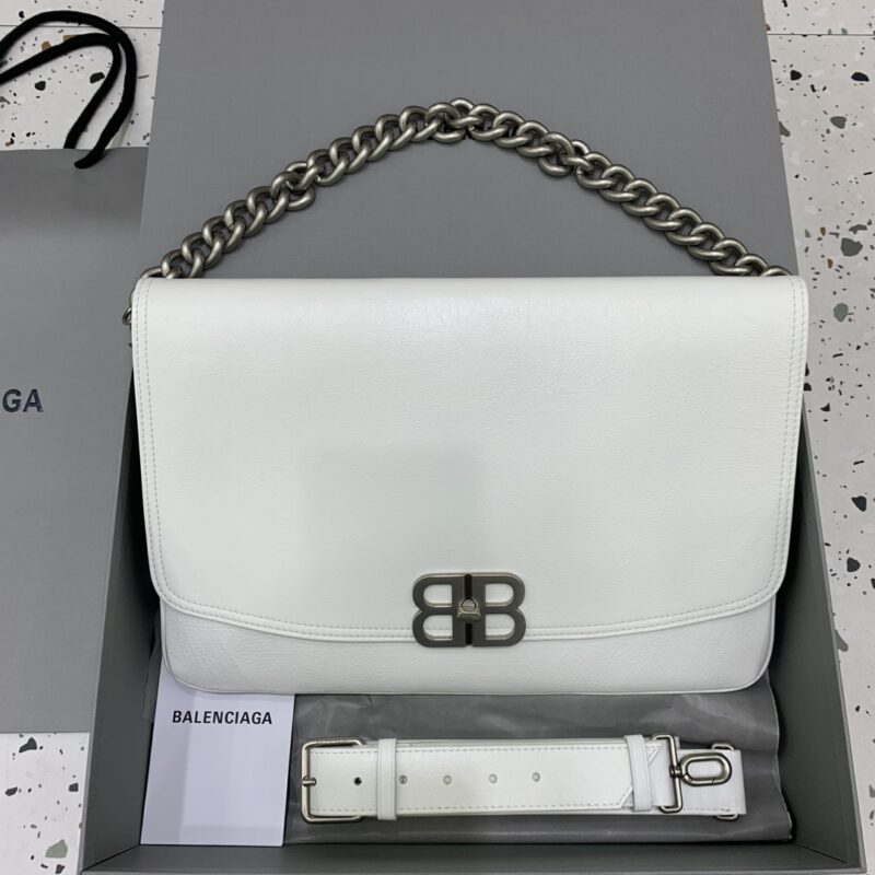 Replica Balenciaga Large BB White - 1:1 designer replica handbag