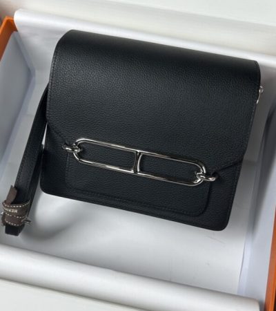 Replica Hermes Sac Roulis Black - top-tier luxury replica shoulder bag
