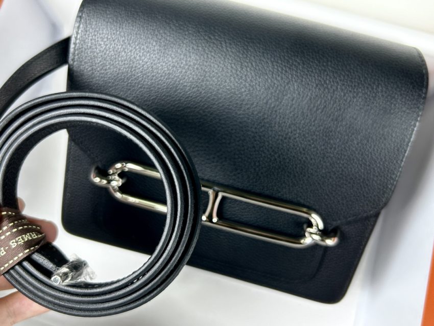 Replica Hermes Sac Roulis Black - high-accuracy replica luxury purse
