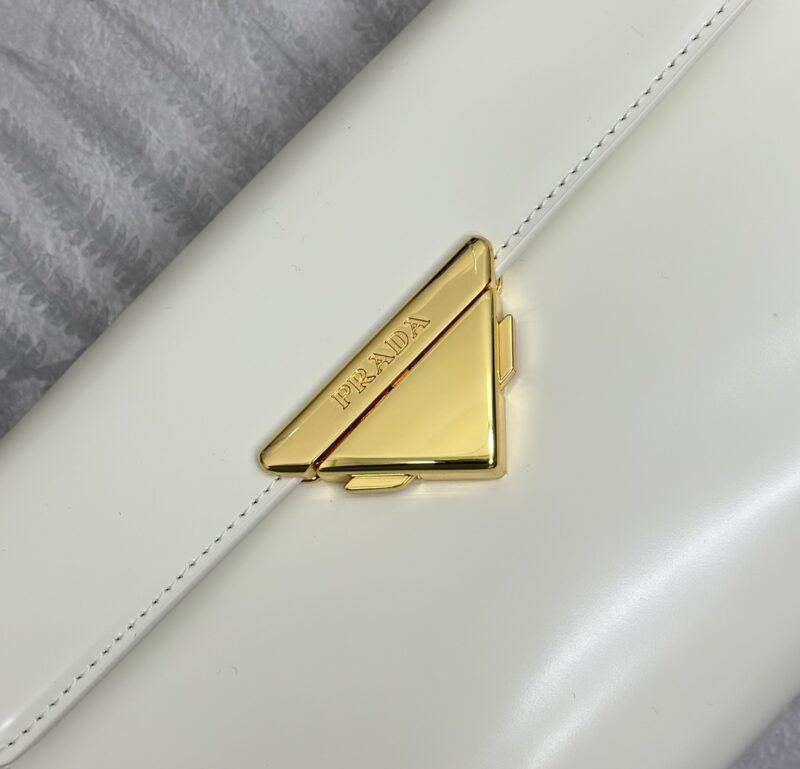 Replica Prada White Leather Handbag - near-authentic luxury replica handbag