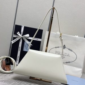 Replica Prada White Leather Handbag - high-accuracy replica luxury purse