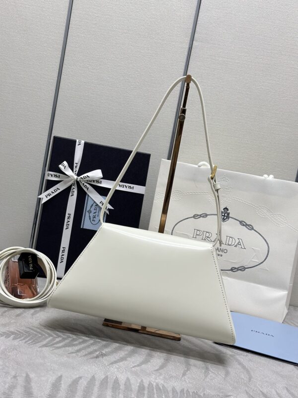 Replica Prada White Leather Handbag - high-accuracy replica luxury purse